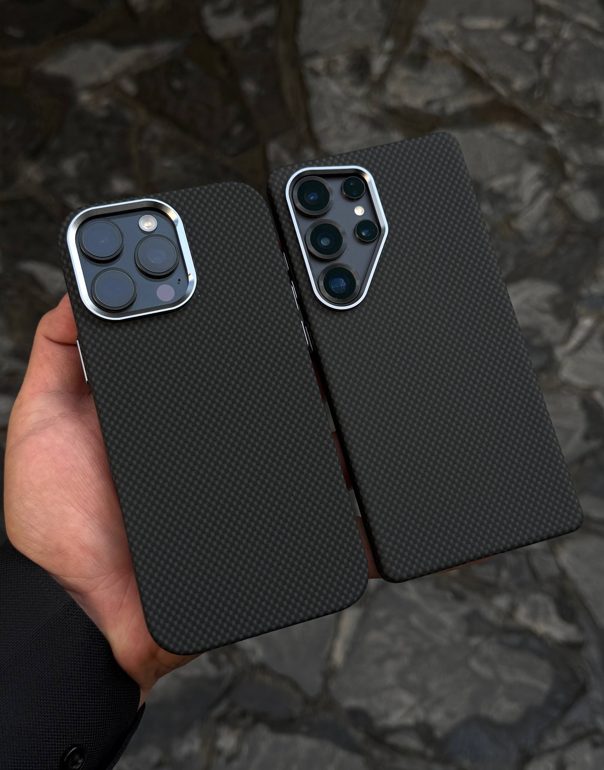 قاب گوشی کربن بافت Black اورجینال برند Loxu