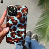 قاب گوشی پلنگی فیروزه ای IMD برای آیفون
