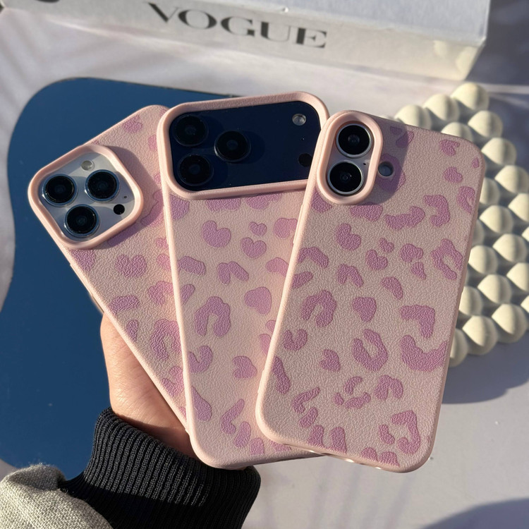 قاب گوشی leo pink TP پلنگی صورتی برای آیفون